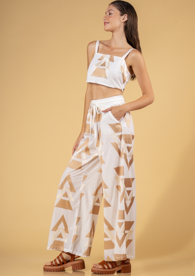 Set Ippeia trousers with crop top