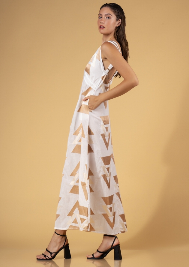 Φόρεμα maxi με χιαστή πλάτη