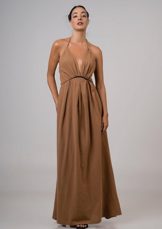 Φόρεμα maxi εξώπλατο