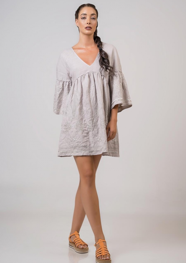 Φόρεμα  κοντό 3/4 μανίκια