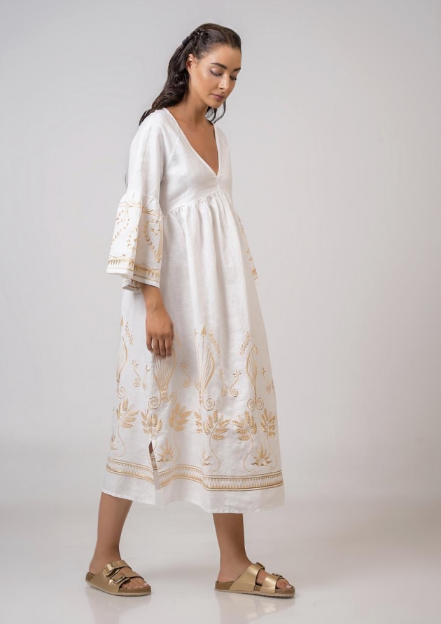 Dress midi with 3/4 sleeves